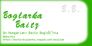 boglarka baitz business card